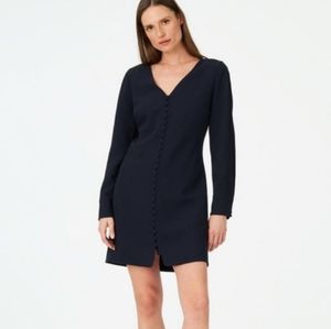 CLUB MONACO Mymie Button Front Navy Mini Dress 00